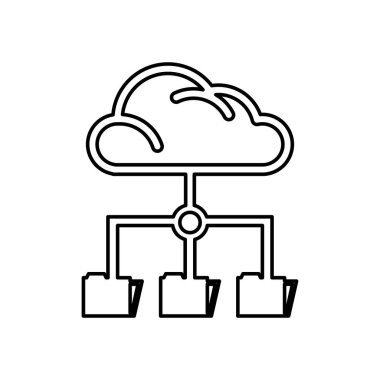 Bulut hesaplama veri izole simgesi