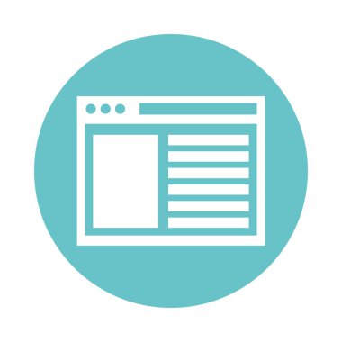 şablon web sayfası simgesi izole edildi