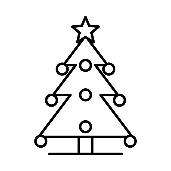 Frohe Weihnachten Tannenbaum-Symbol — Stockvektor