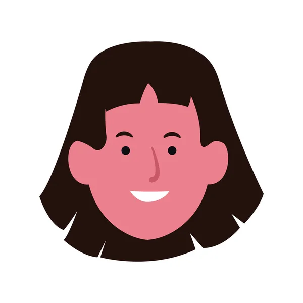 Šťastná žena s krátkými vlasy — Stockový vektor