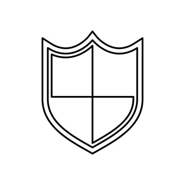 kalkan güvenlik görevlisi izole simgesi