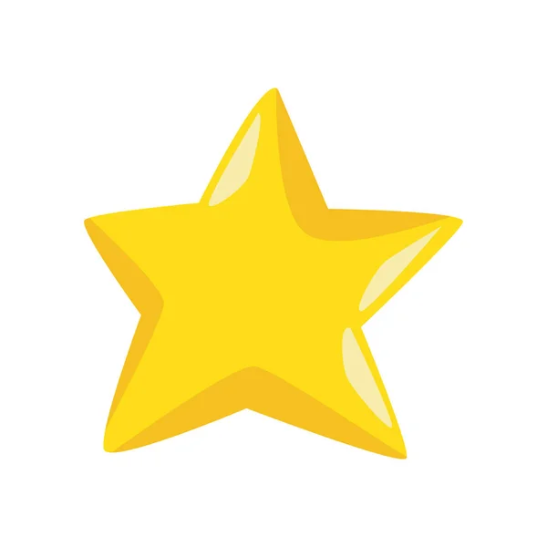 Icono estrella amarilla, diseño colorido — Vector de stock