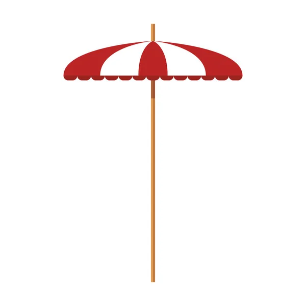 Икона пляжного зонтика, плоский дизайн — стоковый вектор