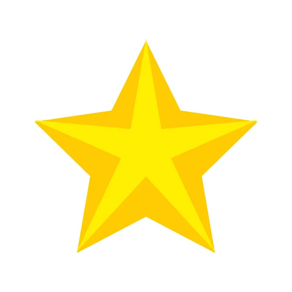 Stella dorata decorazione isolata icona — Vettoriale Stock