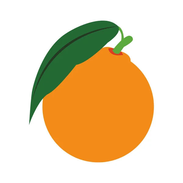 Помаранчевий фруктовий значок, плоский дизайн — стоковий вектор