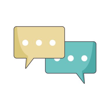 Konuşma baloncukları simgesi, renkli tasarım