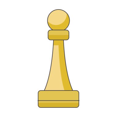 piyon satranç taşı simgesi, renkli tasarım