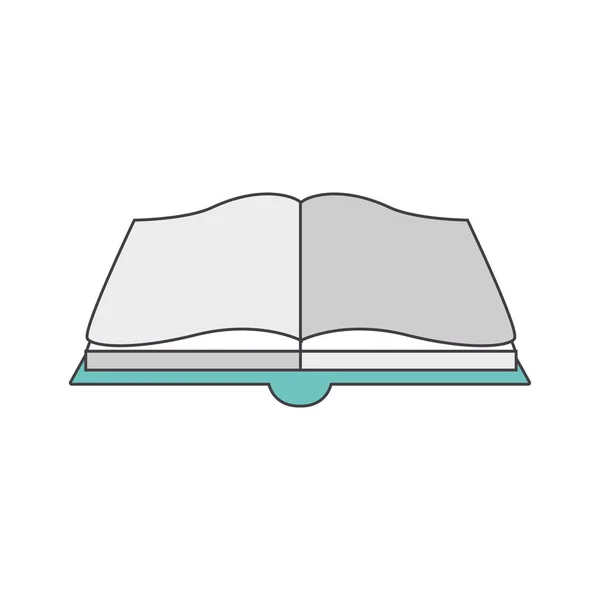 Icône de livre ouvert, design coloré et plat — Image vectorielle