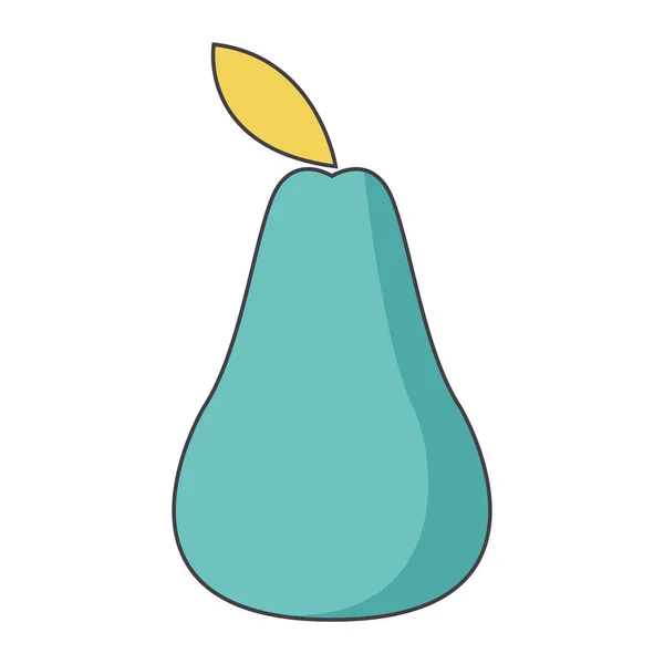 Icono de fruta de pera, diseño colorido — Vector de stock