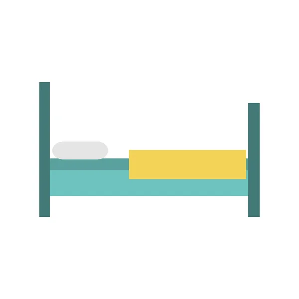 Bed icoon, kleurrijk design — Stockvector