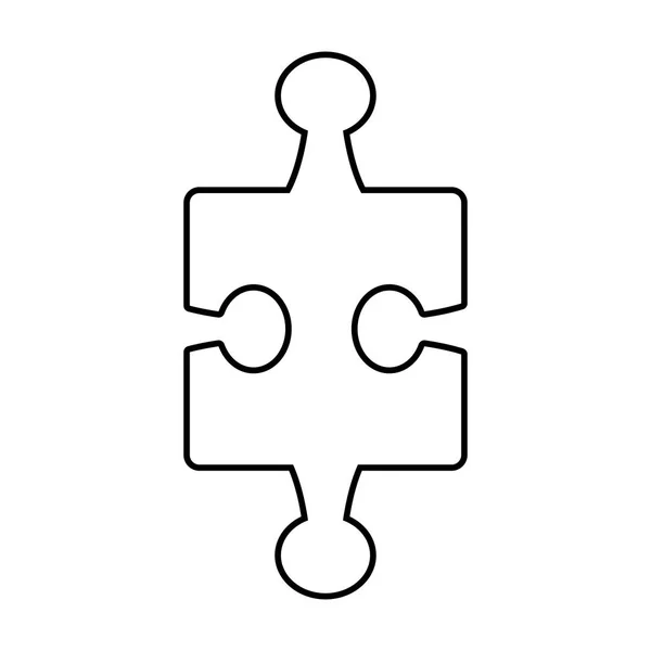 Ícone de peça de quebra-cabeça, design plano —  Vetores de Stock