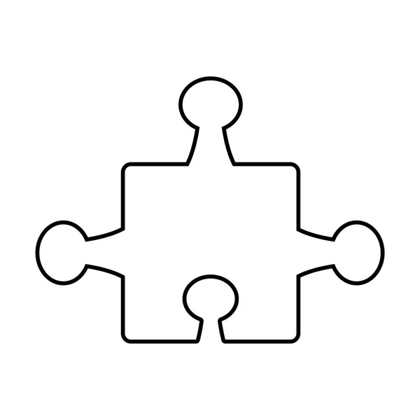 Ícone de peça de quebra-cabeça, design plano —  Vetores de Stock