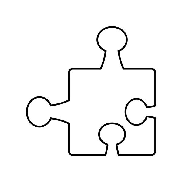 Kirakós darab ikon felett fehér háttér — Stock Vector