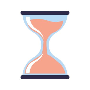 Kum saati simgesi, düz renkli tasarım