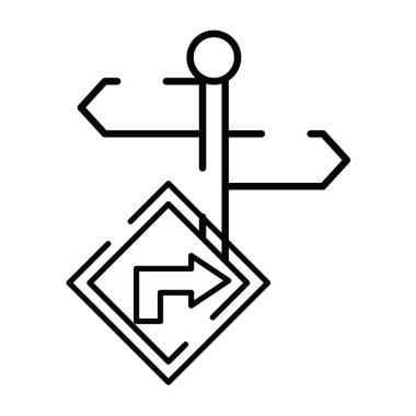 Trafik ok sinyali simgesi izole edildi