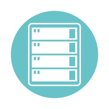 veri sunucusu kulesi izole edilmiş simgesi