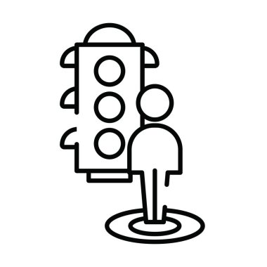 Semforlu bir yaya silueti yürüteci.