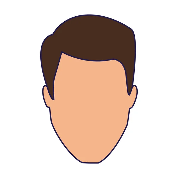 Man head icon, flat design — Stock Vector