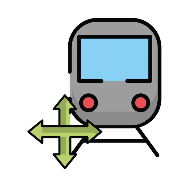 Pojazd do transportu metra z sygnałem strzałek — Wektor stockowy