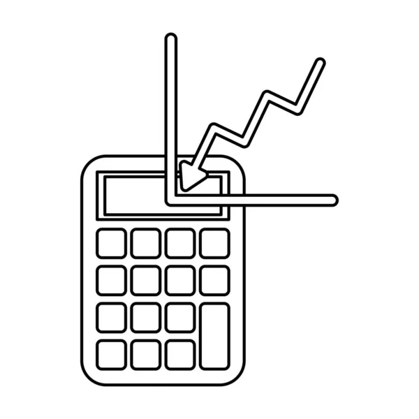 Financial statistics graphic with calculator math — Stock Vector