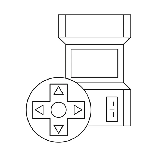 Video game retro machine pictogram — Stockvector