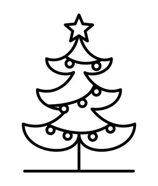 Mutlu noeller çam ağacı ikonu