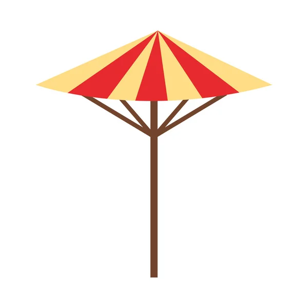 Пляжний значок парасольки, плоский дизайн — стоковий вектор
