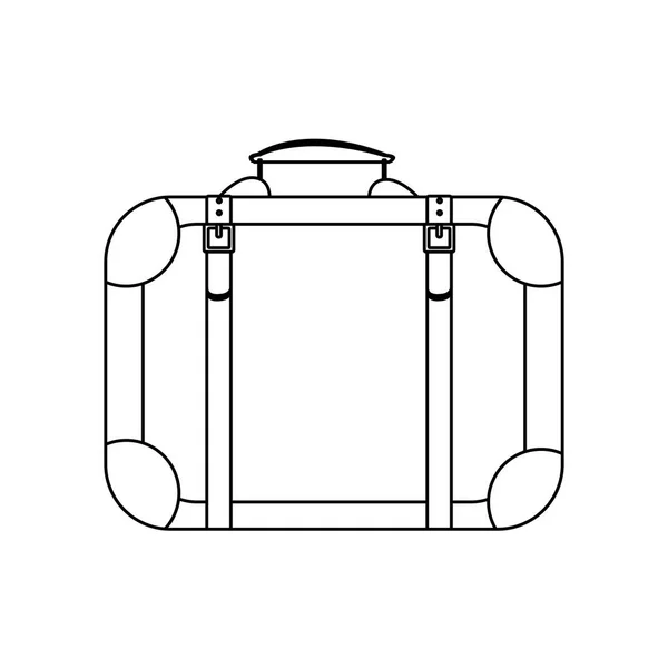 Икона путешествия чемодан, плоский дизайн — стоковый вектор