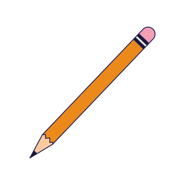 Pencil utensil icon, flat design — Stock Vector