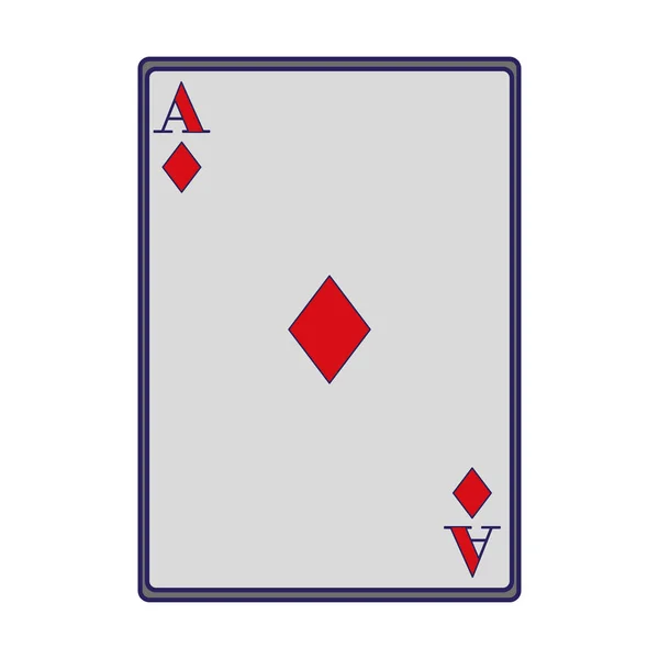 Ikona karty diamanty, plochý design — Stockový vektor
