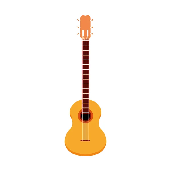 Diseño de vectores de instrumento de guitarra aislado — Vector de stock