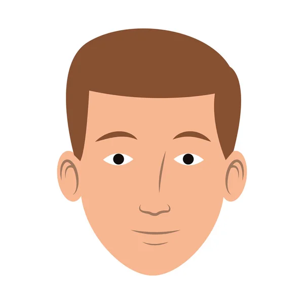 Ikona muž tvář, barevný design — Stockový vektor