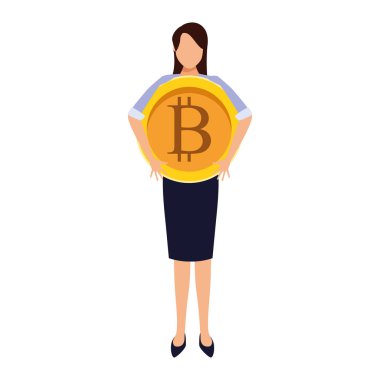 İş kadını avatar vektör tasarımı