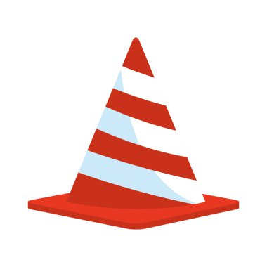 Güvenli koni simgesi, renkli tasarım