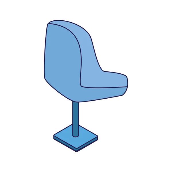 Ícone de cadeira de escritório, design plano —  Vetores de Stock