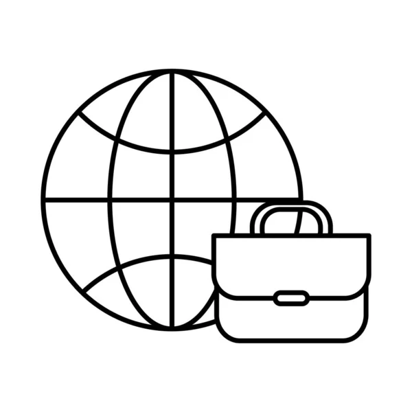 Portföy simgesine sahip küresel tarayıcı — Stok Vektör