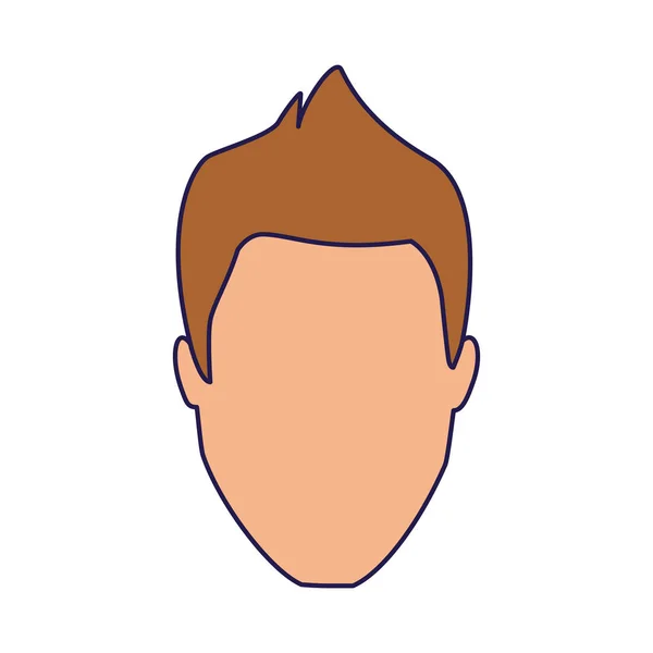 Avatar hombre icono de la cara, diseño plano — Vector de stock