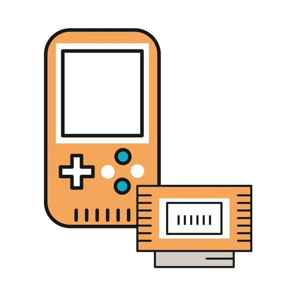Video game portable with cartridge — Stock Vector