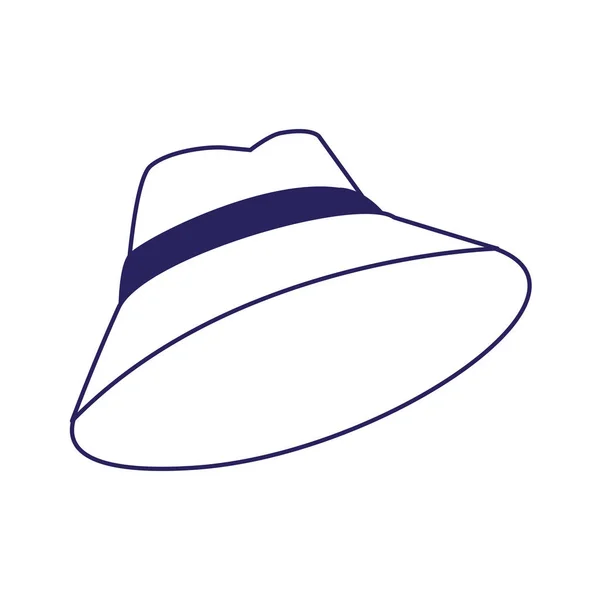 Sombrero icono accesorio, diseño plano — Vector de stock