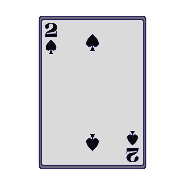 Two of spades card icon, flat design — ストックベクタ