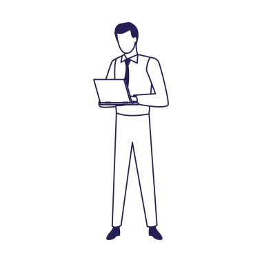 Avatar iş adamı elinde kupa tutuyor.