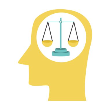 Ölçek simgesine sahip profil başı, renkli tasarım