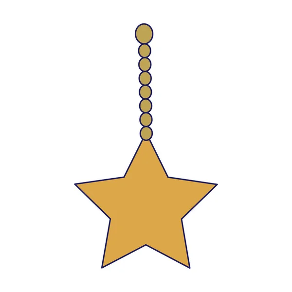Декоративная звезда висит, красочный дизайн — стоковый вектор