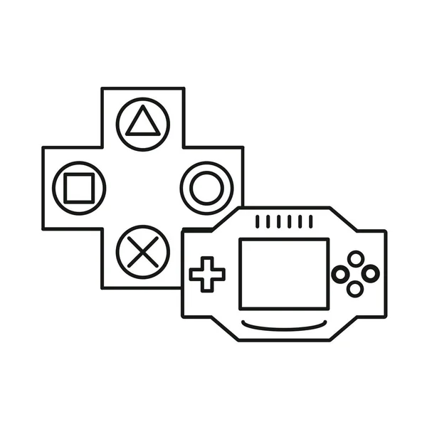 Videospel bärbar enhet ikon — Stock vektor