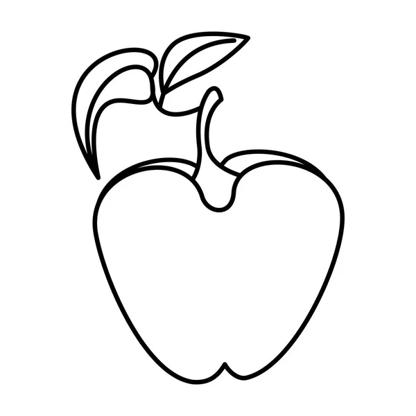 Apfel frisches Obst Natur Symbol — Stockvektor