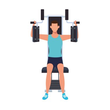 avatar adam jimnastik makinesi simgesi üzerinde çalışıyor