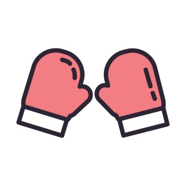 Boks eldivenleri aksesuar izole edilmiş simge