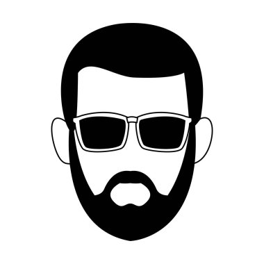 Sakallı ve güneş gözlüğü simgeli Avatar Adam