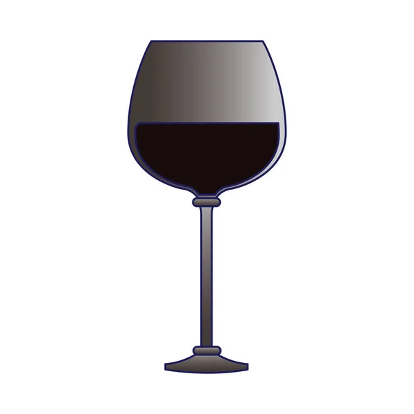 Wine glass icon over white background — ストックベクタ