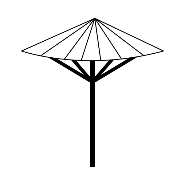 海滩阳伞图标，平面设计 — 图库矢量图片